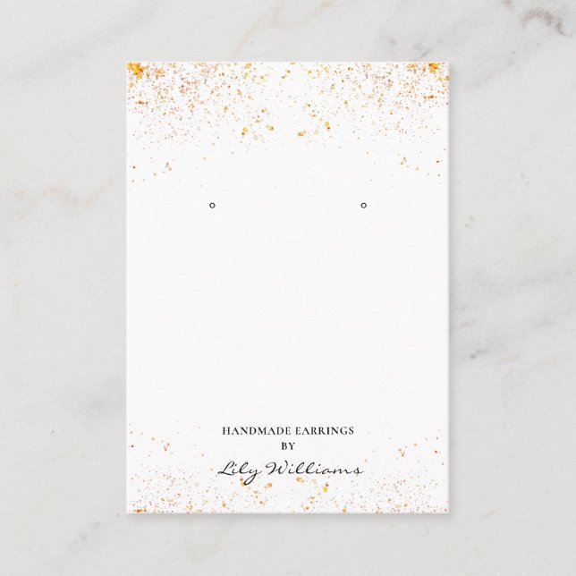 Holerkarte für den rosafarbenen Blumenohrring Visitenkarte (Vorderseite)