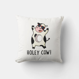 Holey Cow Funny Animal Puff Kissen