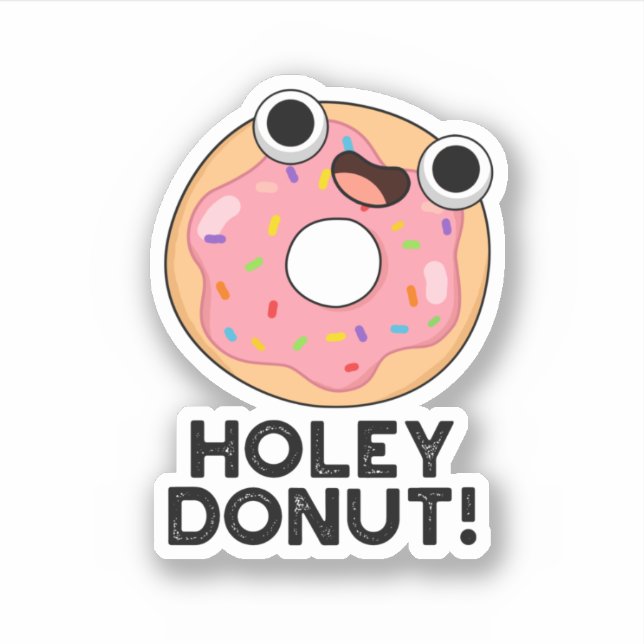 Holey Donut Funny Food Puff Aufkleber (Vorderseite)