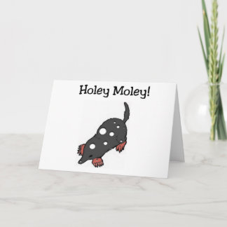 Holey Moley Funny Geburtstagskarte (Großes Drucken Karte