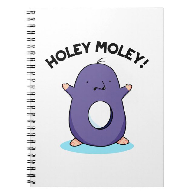 Holey Moley Funny Mole Pun Notizblock (Vorderseite)