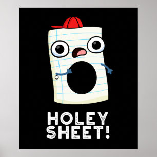Holey Sheet Funny Paper Pub Dark BG Poster
