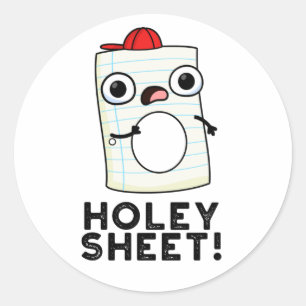 Holey Sheet Funny Paper Pub Runder Aufkleber