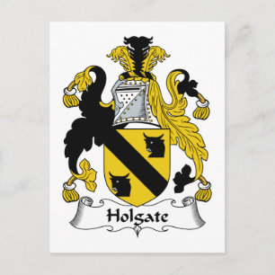 Holgate Familienwappen Postkarte