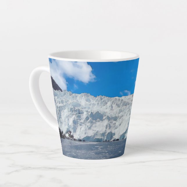 Holgate Glacier - Latte Tasse (Linke Ecke)