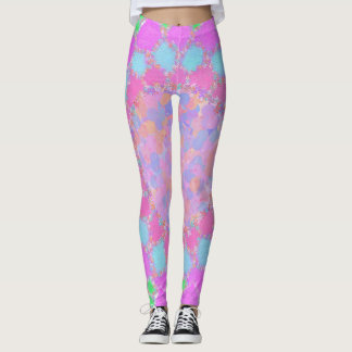 Holi Farbe splash Blumenrangoli Leggings