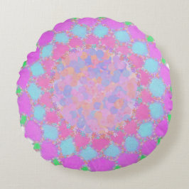 Holi Farbe splash Blumenrangoli Rundes Kissen