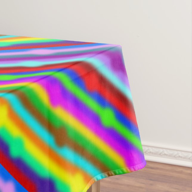 HOLI farbene Stripes Punkte Weichmuster + Ihre Ide Tischdecke (Beispiel)