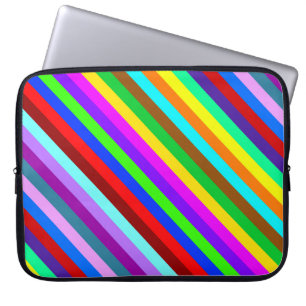 HOLI farbige Streifen Muster + Ihre Ideen Laptopschutzhülle