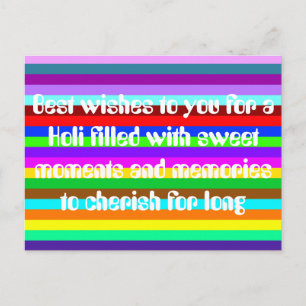 HOLI farbige Streifen Muster + Ihre Ideen Postkarte