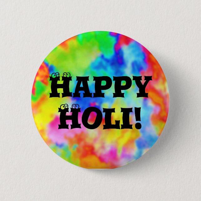 HOLI Festival der Farben + Ihre Ideen Button (Vorderseite)
