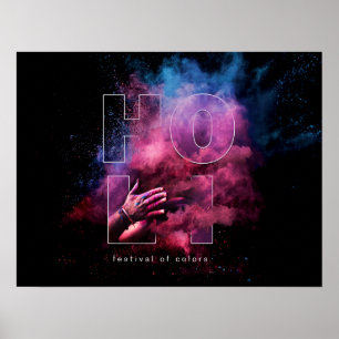 Holi Festival des Farbentwurfs Poster