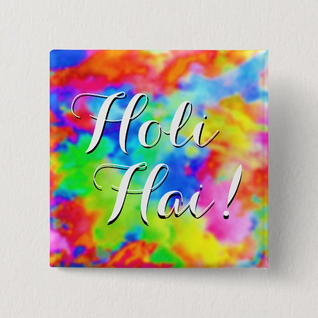 HOLI Festival of Colors + Ihre Ideen Button (Vorderseite)