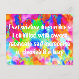 HOLI Festival of Colors + Ihre Ideen Postkarte