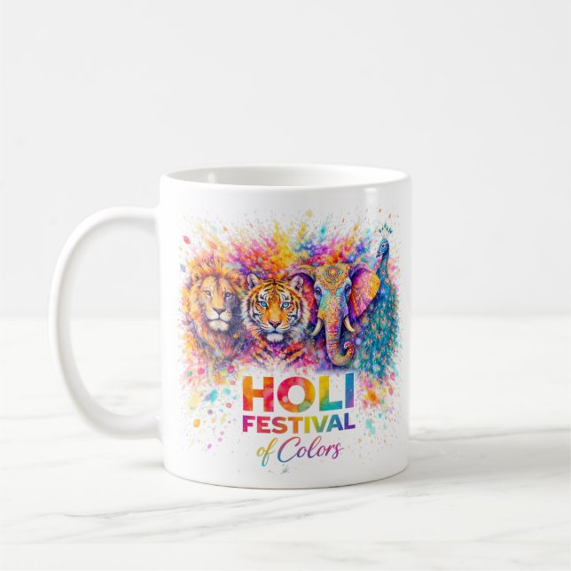 Holi Festival of Colors Wild Kaffeetasse (Links)