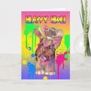 Holi Hai Festival Of Colors Greeting Card - Happy Karte