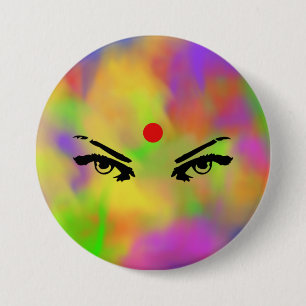 Holi Powder and Eyes Button