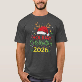 Holiday 2026 Festive Reindeer Santa Magic T-Shirt