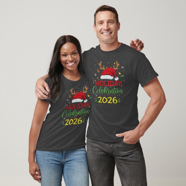 Holiday 2026 Festive Reindeer Santa Magic T-Shirt (Unisex)