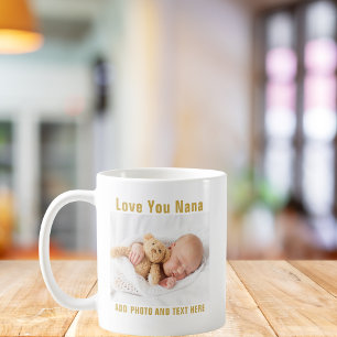 Holiday Add Baby Foto und benutzerdefinierter Text Kaffeetasse