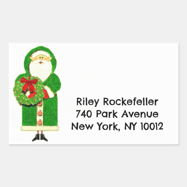 Holiday Address Labels Rechteckiger Aufkleber (Vorderseite)