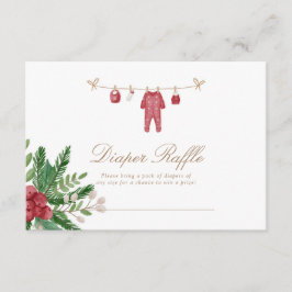 Holiday Baby Boy Dusche Raffle Card 3.5x5 Begleitkarte