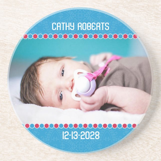 Holiday Baby Boy Foto Untersetzer (Vorne)