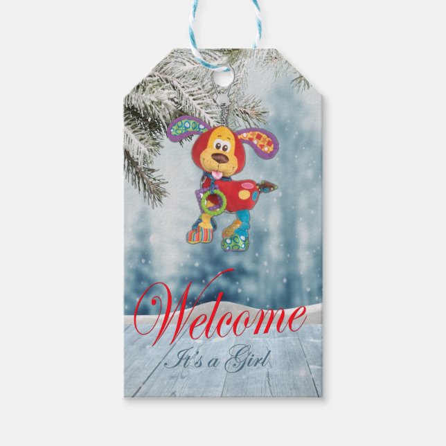 Holiday Baby Dusche Geschenkanhänger (Vorderseite)