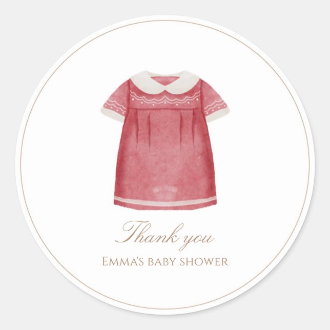 Holiday Baby Dusche Round Sticker (Vorderseite)