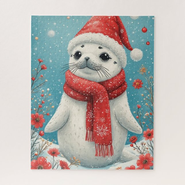 Holiday Baby Seal  Puzzle (Vertikal)