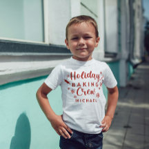 Holiday Baking Crew Kinder Shirt mit Namen
