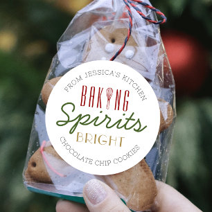 Holiday Baking Spirituosen Bright Whisk Festive Xm Runder Aufkleber