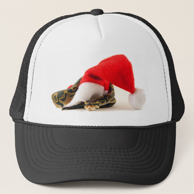 Holiday Ball Phyton Snake Hat Truckerkappe (Vorderseite)