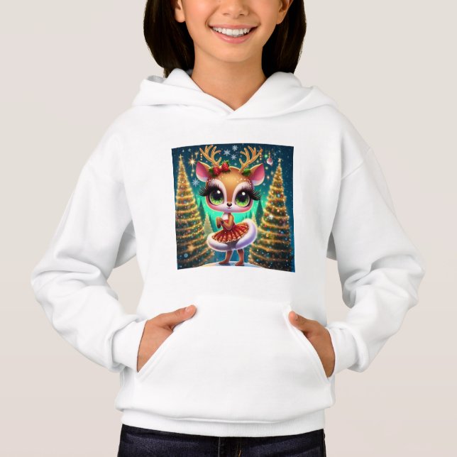 Holiday Ballet Reindeer Star Hoodie (Vorderseite)