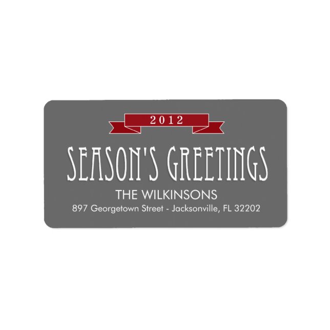 Holiday Banner Holiday Address Labels Adressaufkleber (Vorne)
