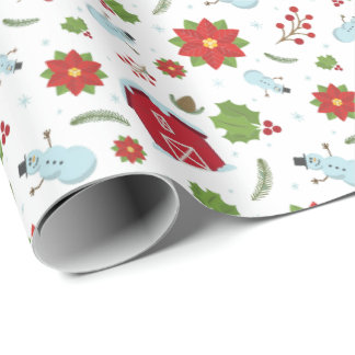 Holiday Barn Wrapping Paper (Hell) Geschenkpapier