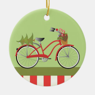 Holiday Bicycle Keramikornament