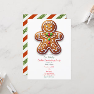 Holiday Big Gingerbrot Cookie Dekorieren Party Einladung