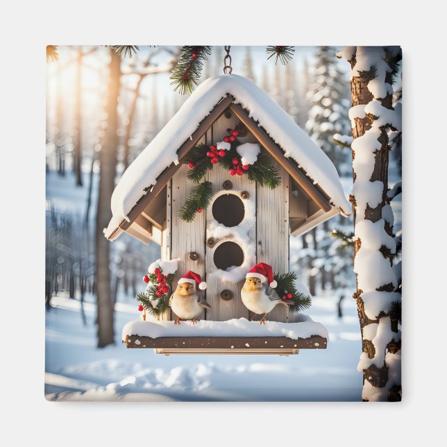 Holiday Birdhouse Magnet (Vorne)