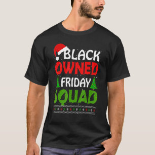 Holiday Black Owned Friday Shopping Weihnachtsmann T-Shirt