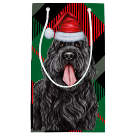Holiday Black Russian Terrier Karierte Weihnachten Kleine Geschenktüte