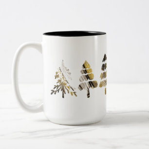 Holiday Blessing Lila Foto aus Gold und Schwarze Zweifarbige Tasse