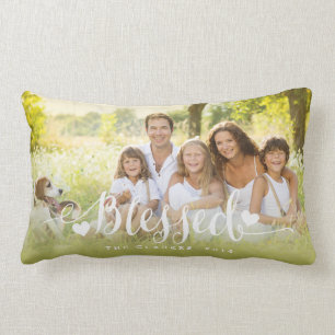 Holiday Blessings Holiday Foto Throw Kissen