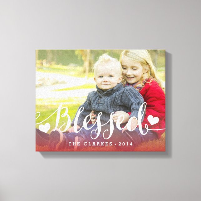 Holiday Blessings | Holiday Foto Wrapped Canvas Leinwanddruck (Vorderseite)