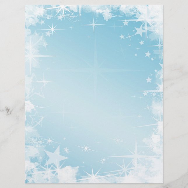 Holiday Blue Stars Letterhead (Vorderseite)