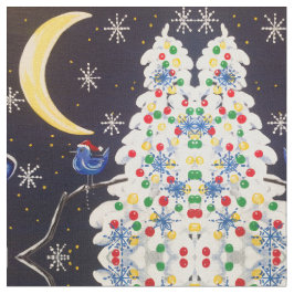 Holiday Bluebird Moon Stoff