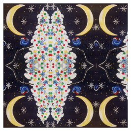 Holiday Bluebird Moon Stoff