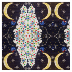 Holiday Bluebird Moon Stoff