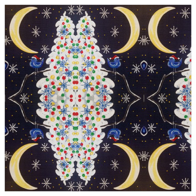 Holiday Bluebird Moon Stoff (Muster)