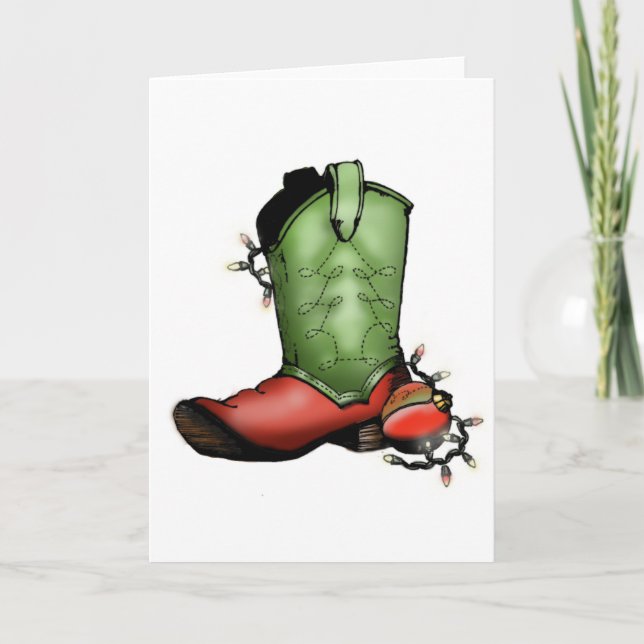 Holiday Boot Card Feiertagskarte (Vorderseite)